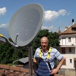 Walter Plattner durante una Manutenzione di un impianto